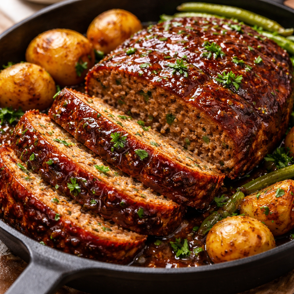 Homemade Panfried Meatloaf